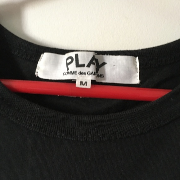 Genuine COMME DES GARCONS PLAY Black Cotton Tee M - Picture 2 of 5